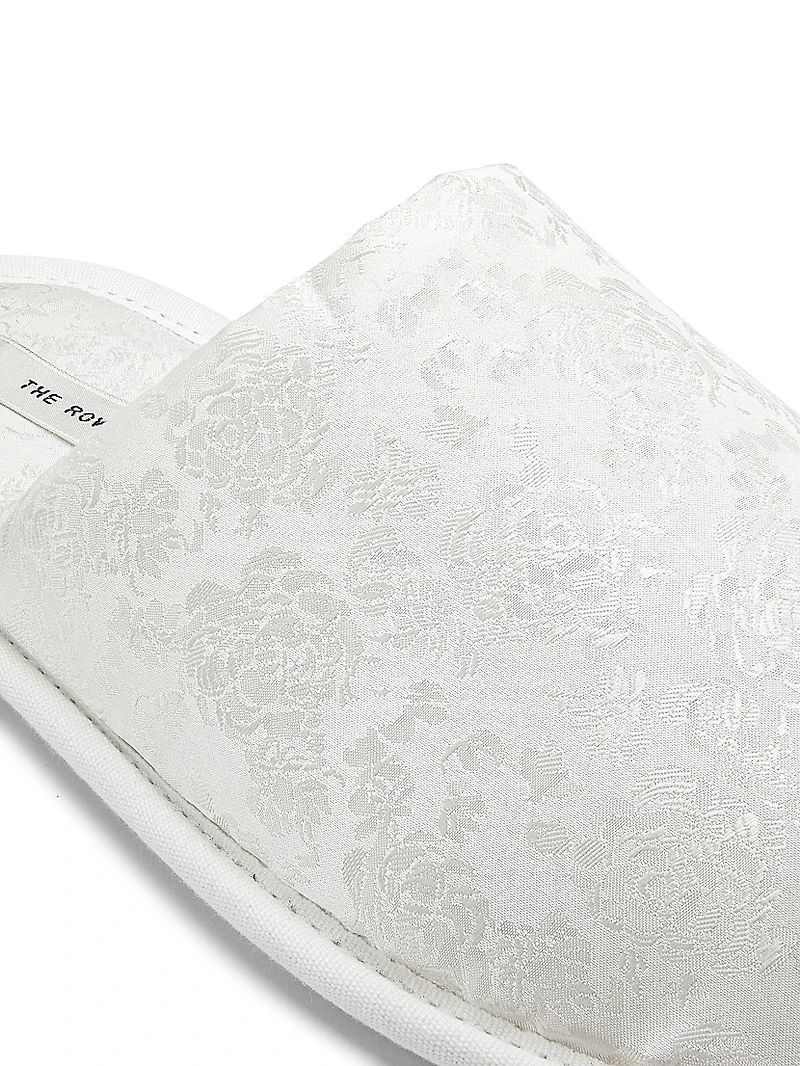 Frances Silk-Blend Slippers