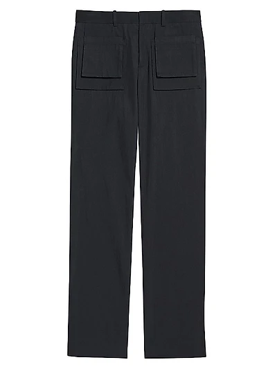 Cotton-Blend Straight-Leg Cargo Pants