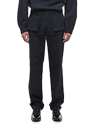 Cotton-Blend Straight-Leg Cargo Pants