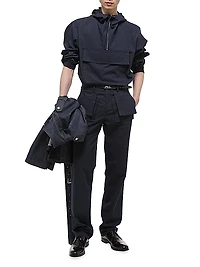 Cotton-Blend Straight-Leg Cargo Pants