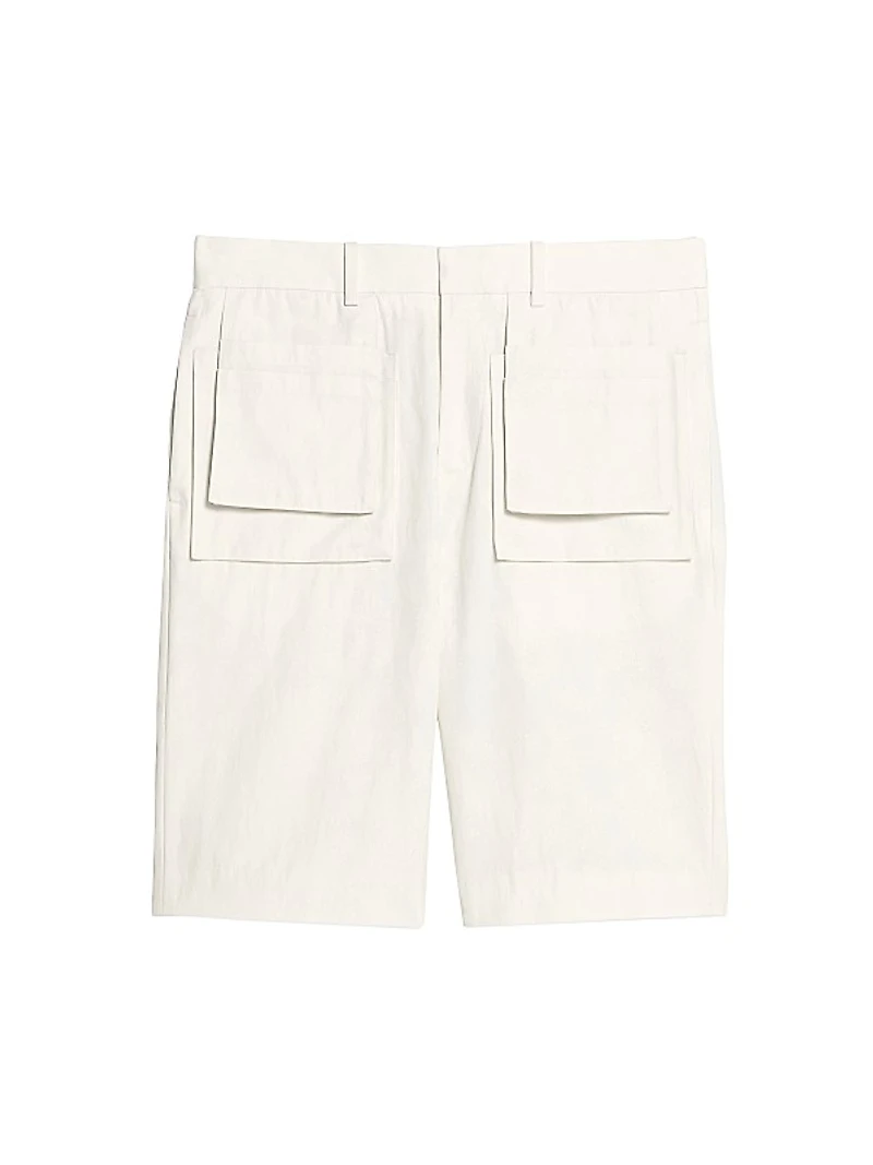 Cotton-Blend Car Pocket Shorts
