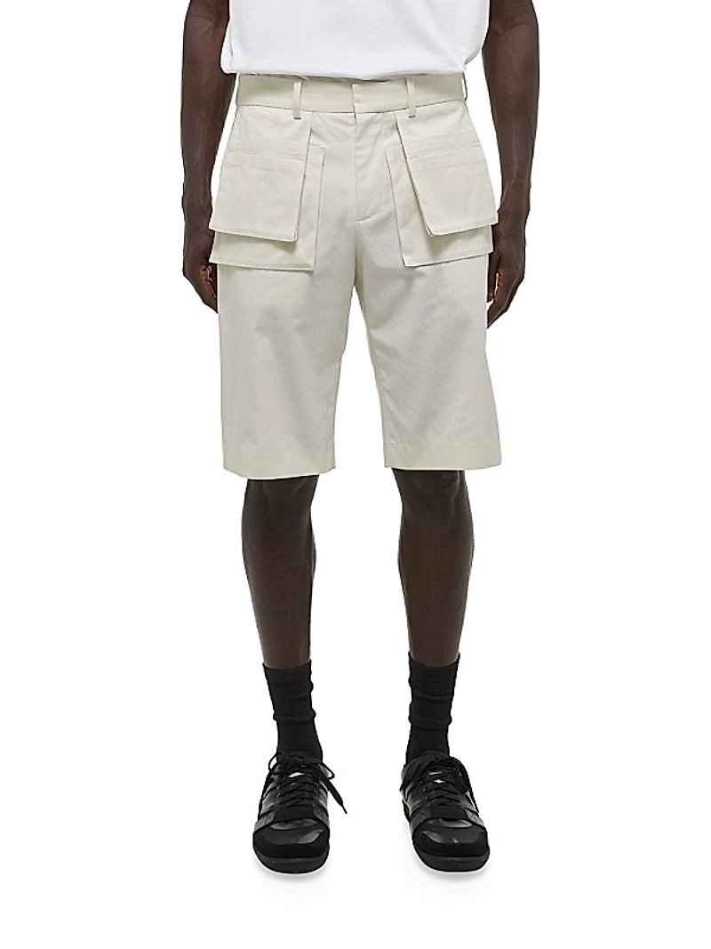 Cotton-Blend Car Pocket Shorts