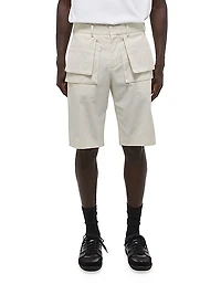 Cotton-Blend Car Pocket Shorts