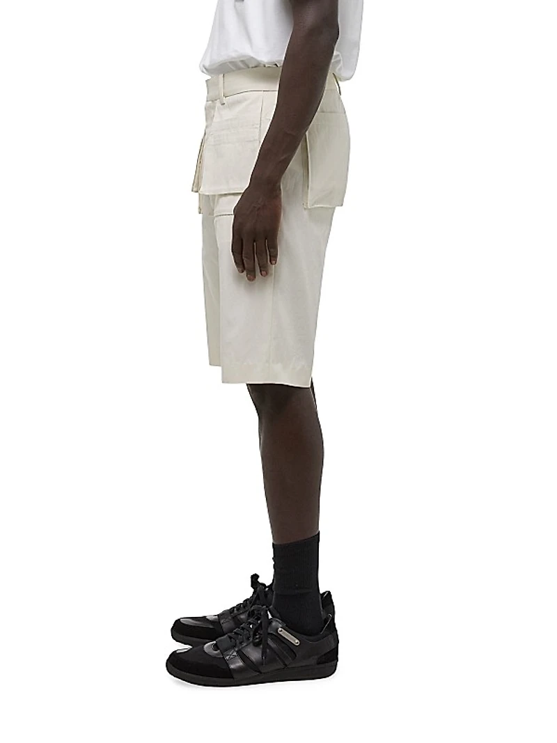 Cotton-Blend Car Pocket Shorts