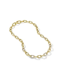 DY Madison Chain Necklace in 18K Yellow Gold with Diamonds