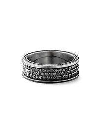 Streamline Three Row Band Ring Sterling Silver