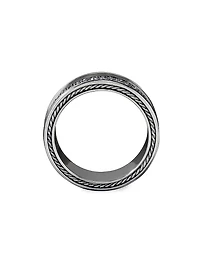 Streamline Three Row Band Ring Sterling Silver