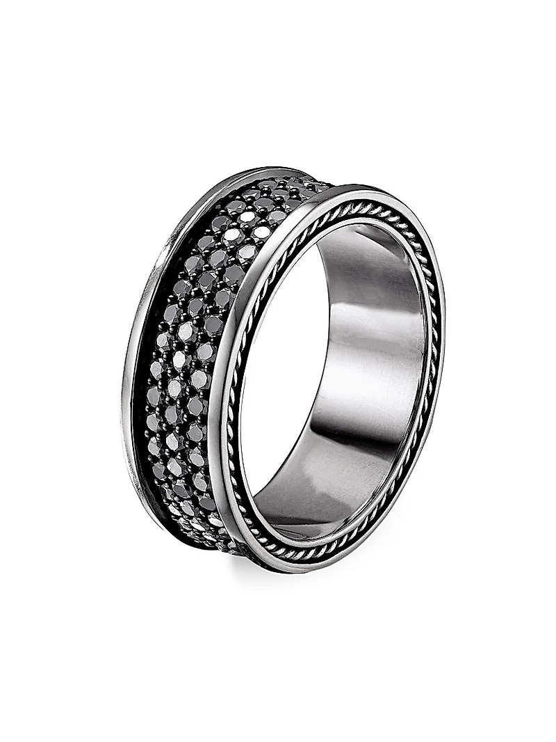 Streamline Three Row Band Ring Sterling Silver