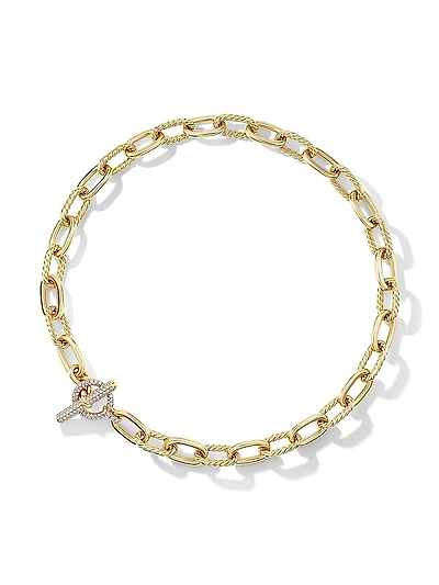 DY Madison Toggle Chain Necklace 18K Yellow Gold