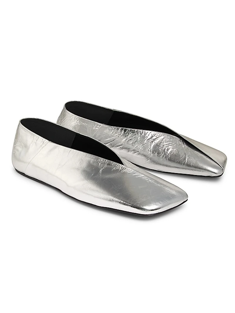 Leather Ballerina Flats