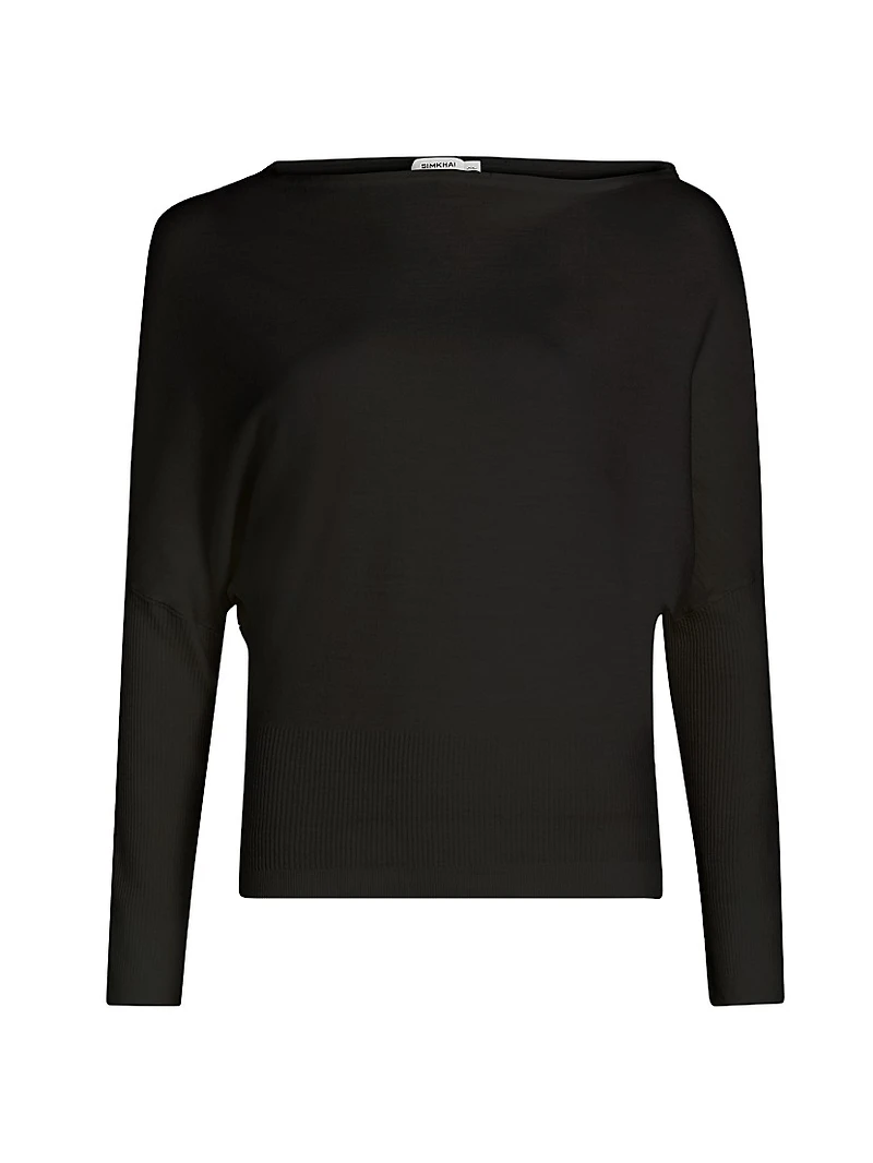 Lavina Wool-Blend Off-the-Shoulder Sweater