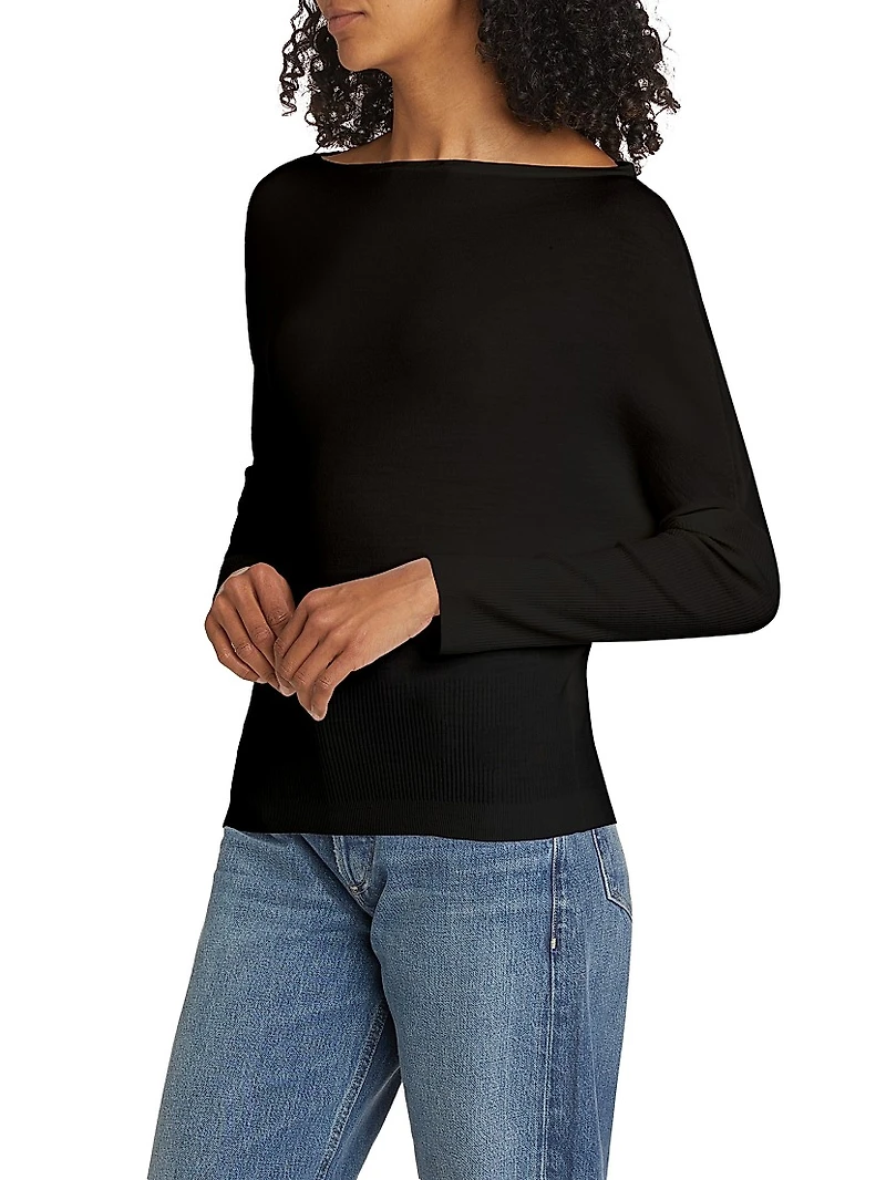 Lavina Wool-Blend Off-the-Shoulder Sweater
