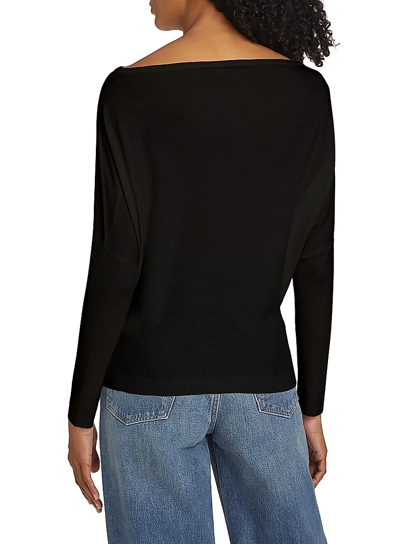 Lavina Wool-Blend Off-the-Shoulder Sweater