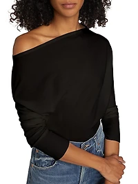 Lavina Wool-Blend Off-the-Shoulder Sweater