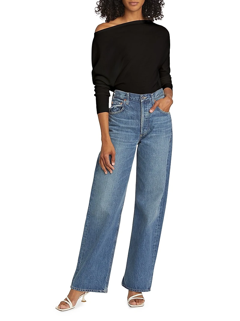 Lavina Wool-Blend Off-the-Shoulder Sweater