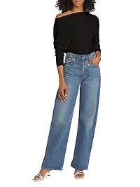 Lavina Wool-Blend Off-the-Shoulder Sweater