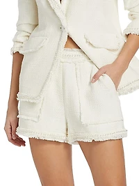 Allen Imitation Pearl-Embellished Cotton Shorts