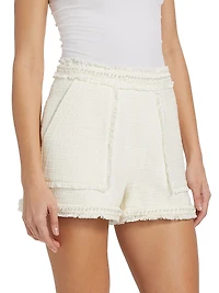 Allen Imitation Pearl-Embellished Cotton Shorts
