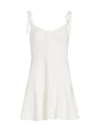Tally Crepe Bow Minidress