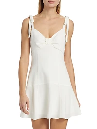 Tally Crepe Bow Minidress