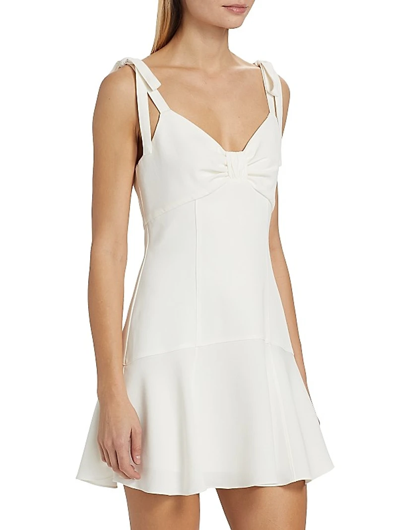 Tally Crepe Bow Minidress