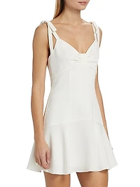 Tally Crepe Bow Minidress