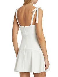 Tally Crepe Bow Minidress