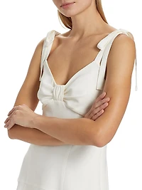 Tally Crepe Bow Minidress