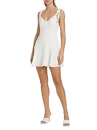 Tally Crepe Bow Minidress
