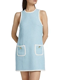 Auden Sleeveless Tweed Minidress