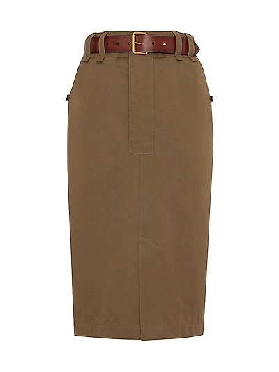 Pencil Skirt in Cotton Twill