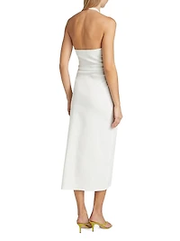 Sylvie Linen-Blend Wrap Midi-Dress