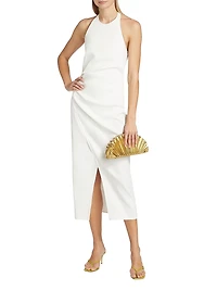 Sylvie Linen-Blend Wrap Midi-Dress