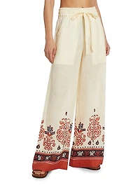 Emmett Linen High-Rise Pants