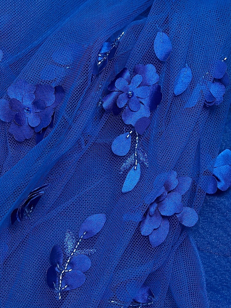 Atlas Draped Organza Gown