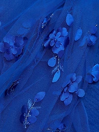 Atlas Draped Organza Gown