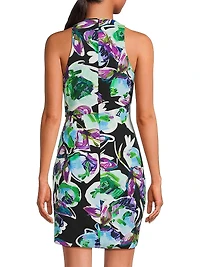 Brett Abstract Floral Minidress