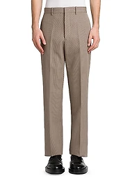 Wool Shadow Plaid Trousers