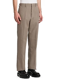 Wool Shadow Plaid Trousers