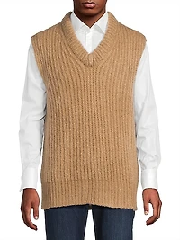 Mohair-Wool Sweater Vest