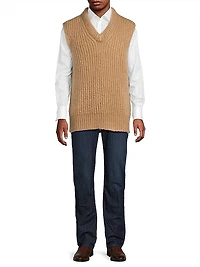 Mohair-Wool Sweater Vest