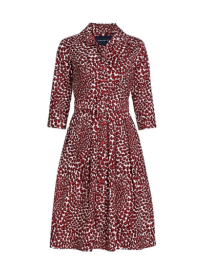 Audrey Three-Quarter Sleeve Midi-Shirtdress