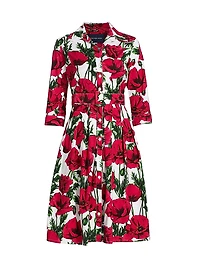 Poppy Stretch Cotton Shirtdress