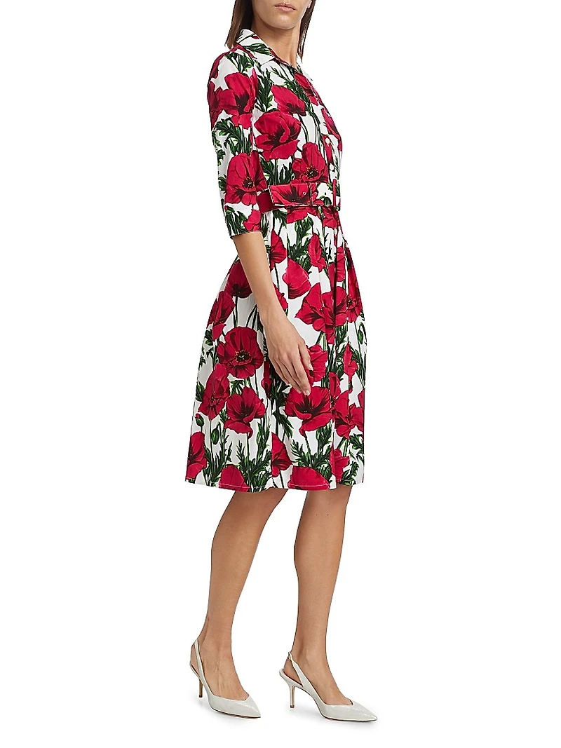 Poppy Stretch Cotton Shirtdress