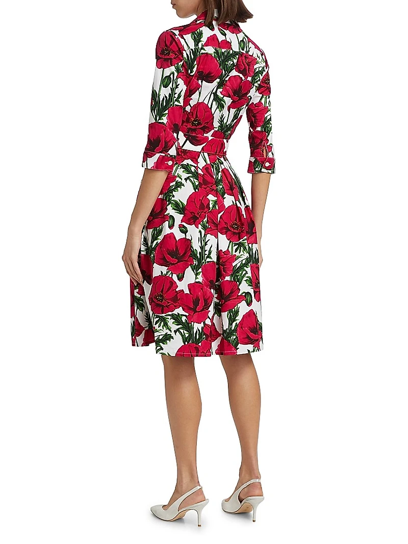 Poppy Stretch Cotton Shirtdress