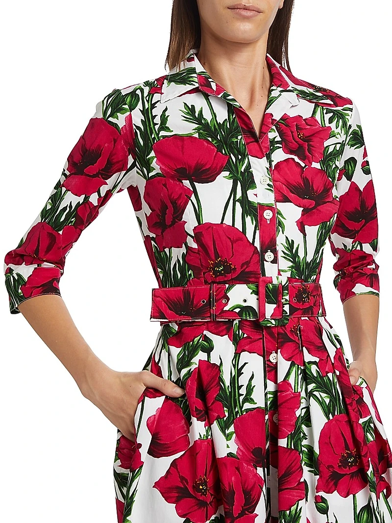 Poppy Stretch Cotton Shirtdress