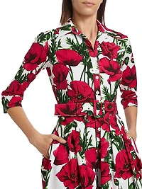 Poppy Stretch Cotton Shirtdress