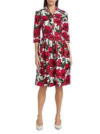 Poppy Stretch Cotton Shirtdress