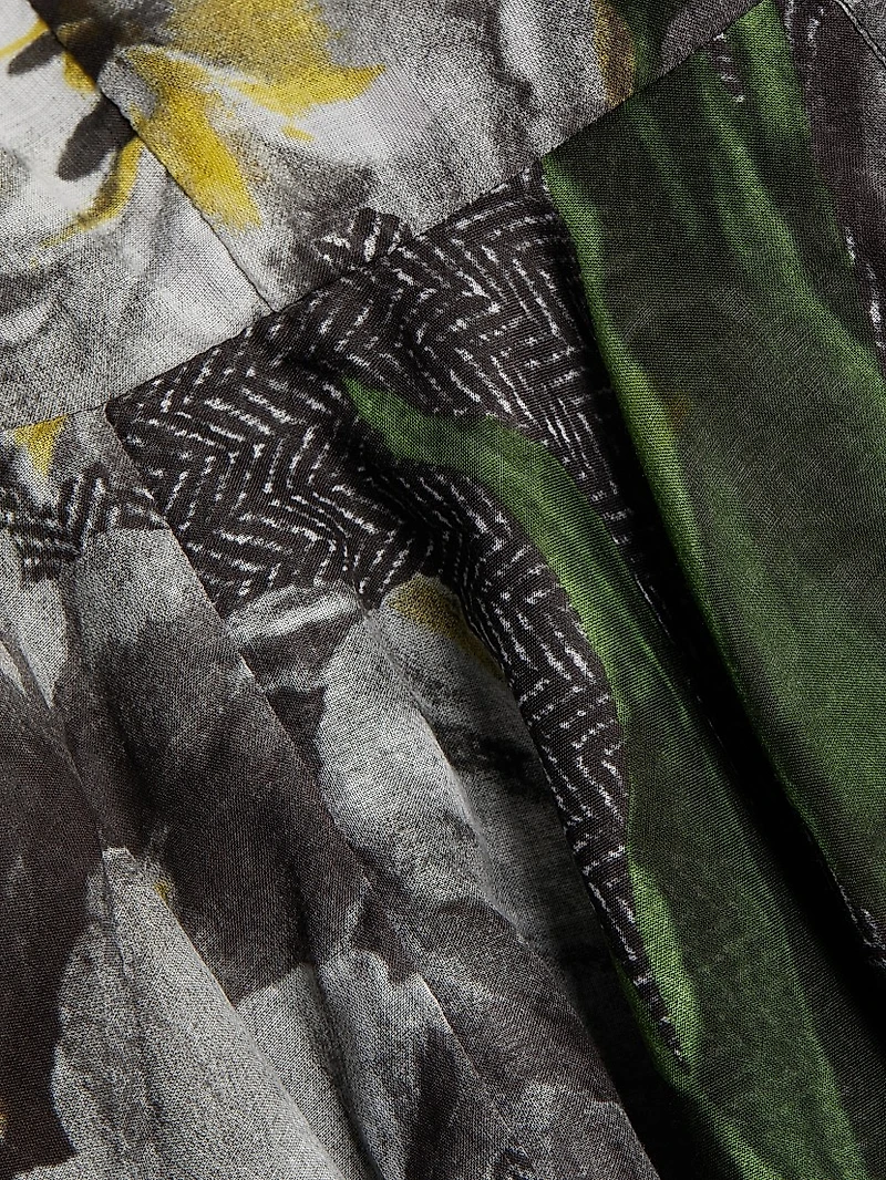 Aster Floral Cotton Belted Shirtdress