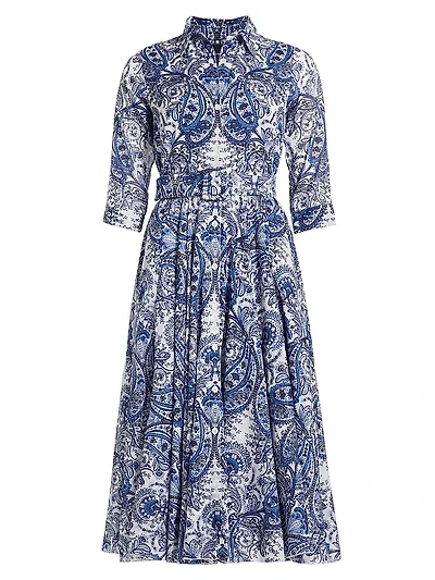 Aster Paisley Cotton Shirtdress